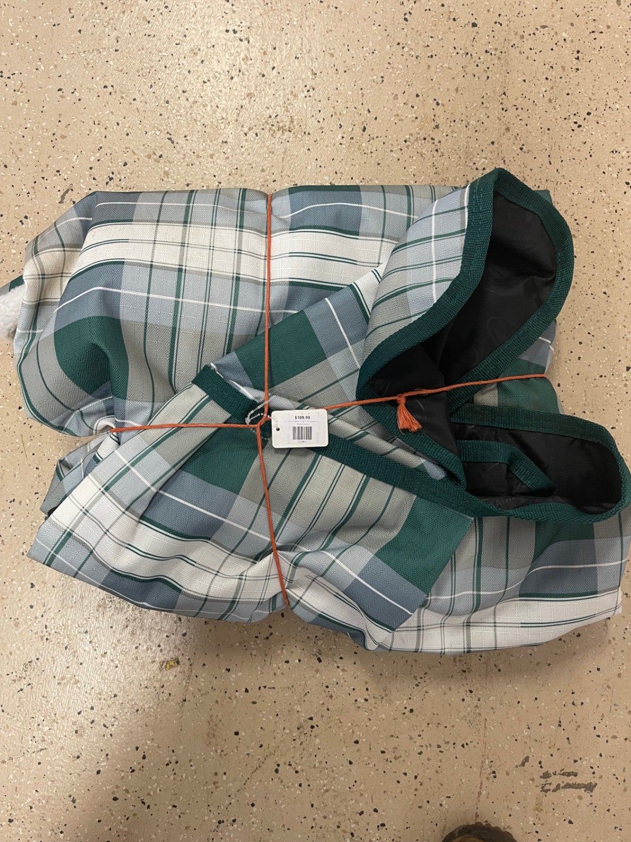 37. Turnout Sheet (LT WT)-78"-Green Plaid-Weatherbeeta