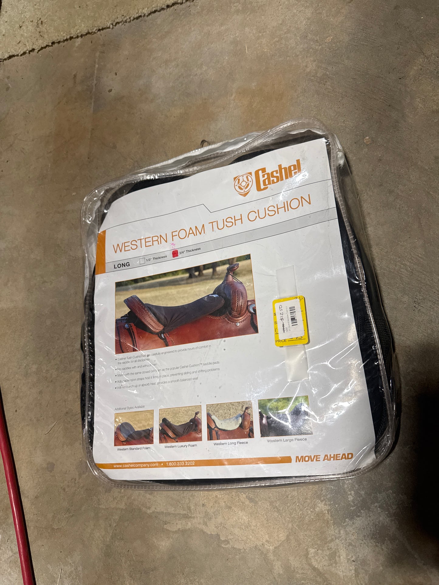 Cashel seat saver Western Tush cushion, ¾” NTW