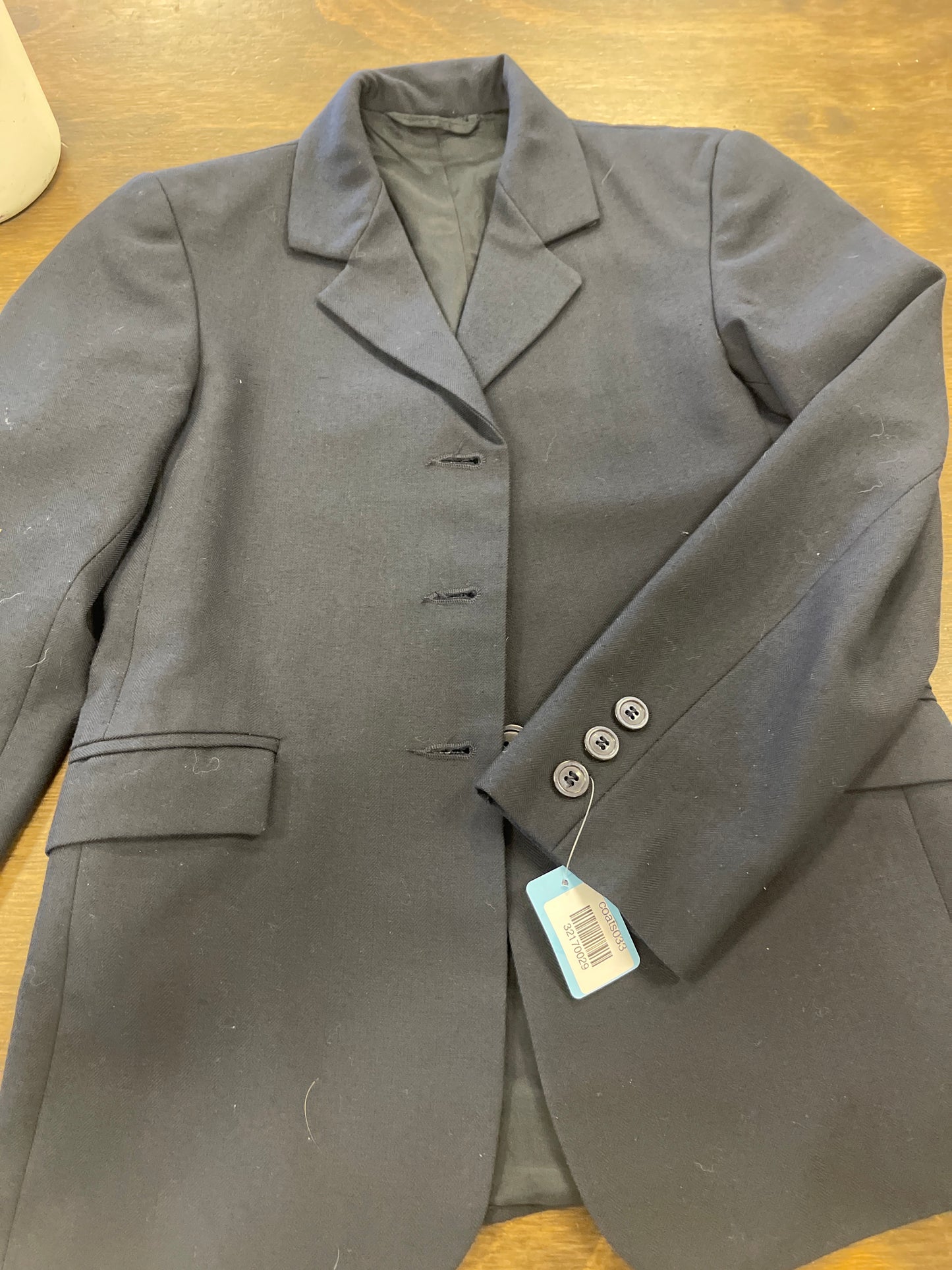 Kids 12 Navy starter show coat, ovation coats033