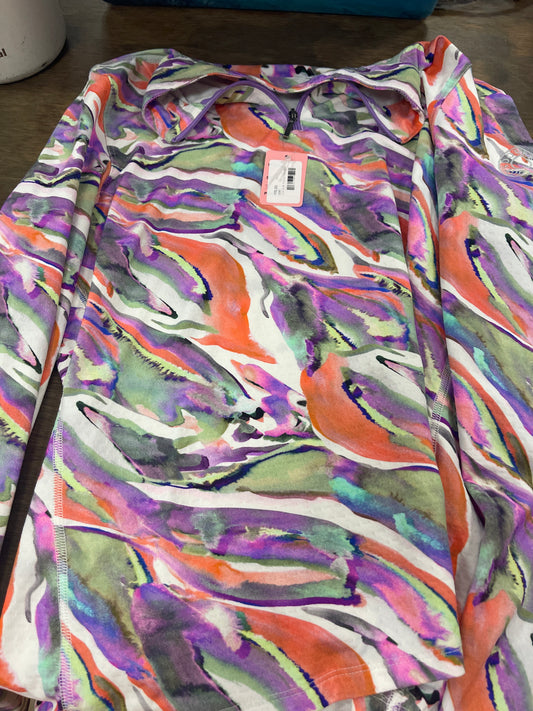 2. Kids M/8 peach/purple/green Ice fil sun shirt Kerrits, shirt067