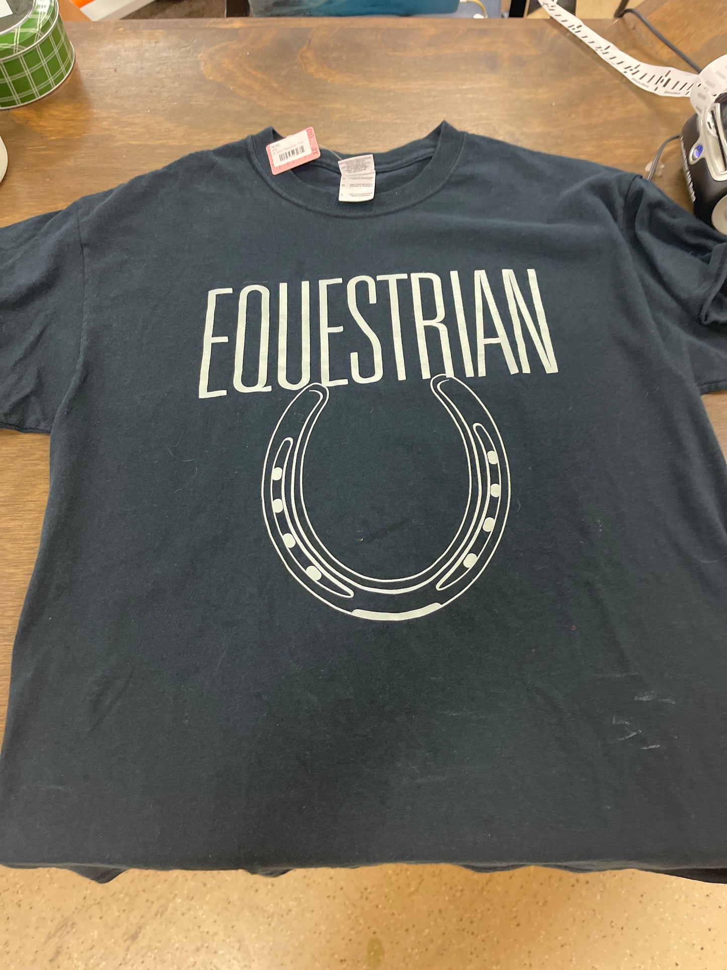 Large Black “Equestrian” T-shirt, shirt081