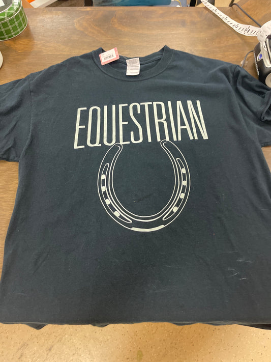 Large Black “Equestrian” T-shirt, shirt081