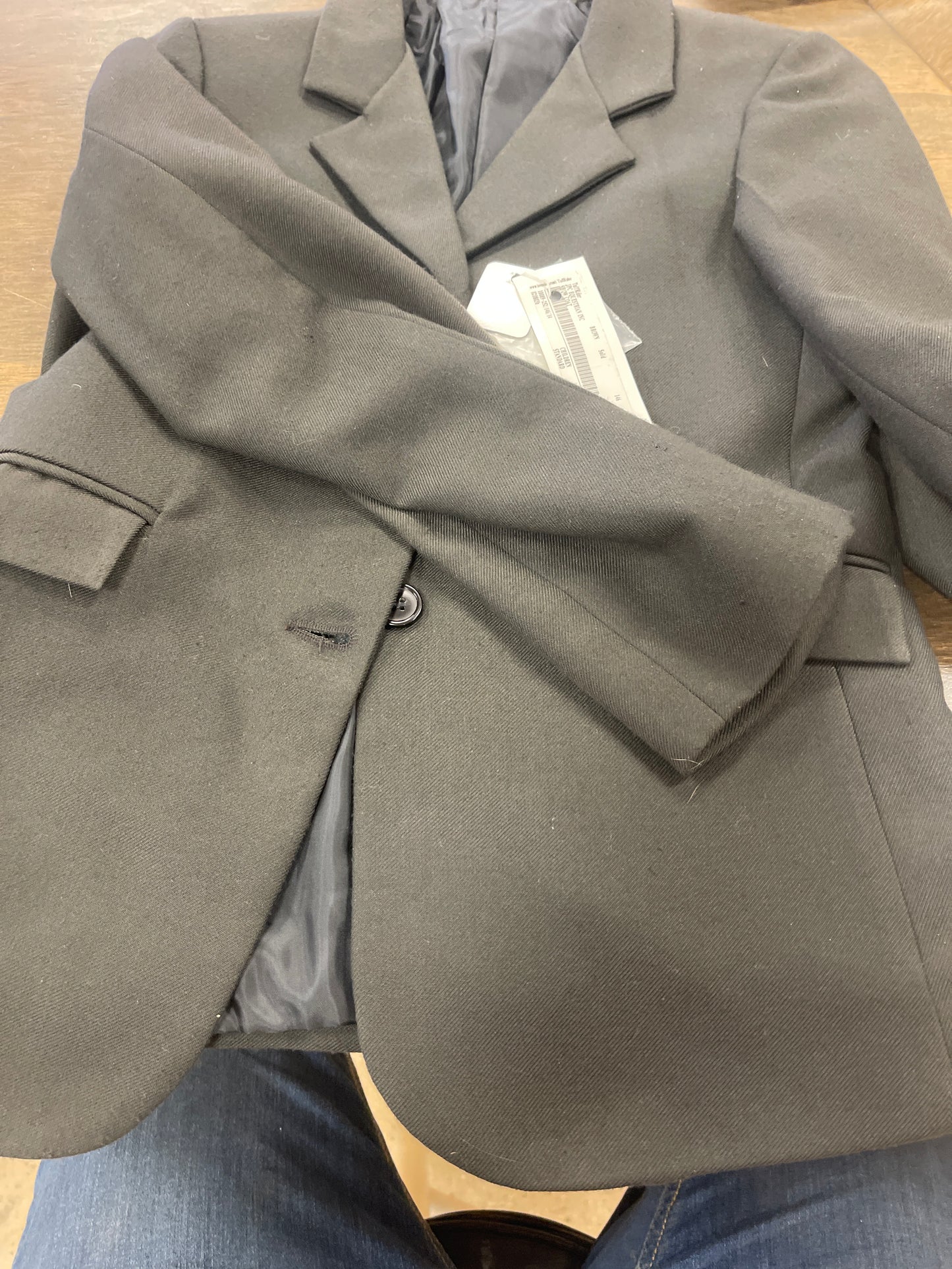 Kids 14 Black starter show jacket, Tuffrider, coats046