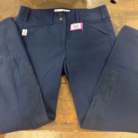 12. Kids 16 Navy Knee Patch breeches, Tailored Sportsmen, pants090