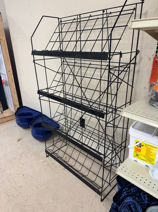 Black metal wire magazine/book display rack