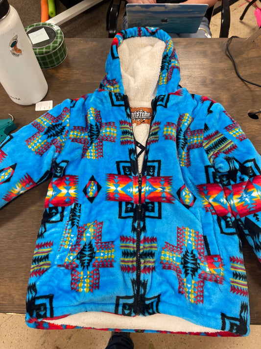 Kids 10 plush jacket, blue, coats108