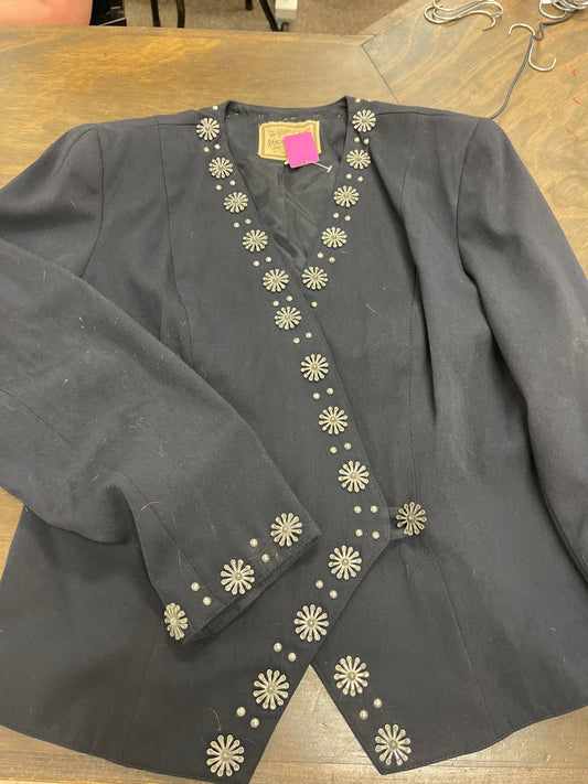 Sz Large black with pewter flowers Double D Ranch Wear, coats109