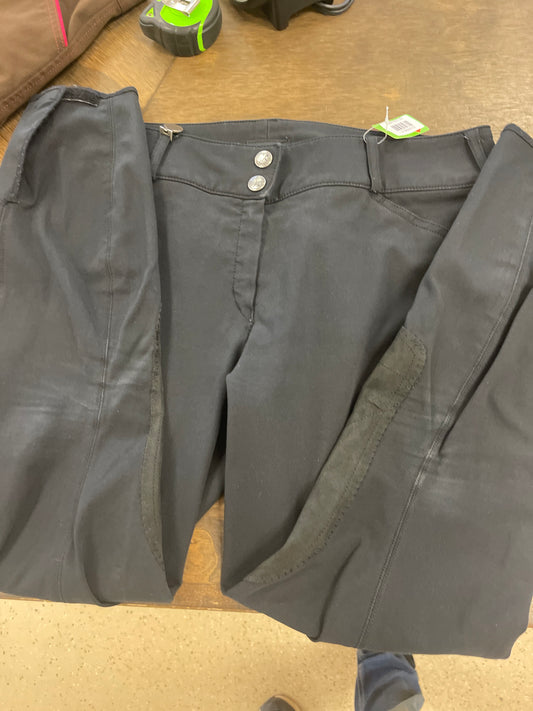 19. Lds 34 black Knee Patch Breeches Pikeur, pants159