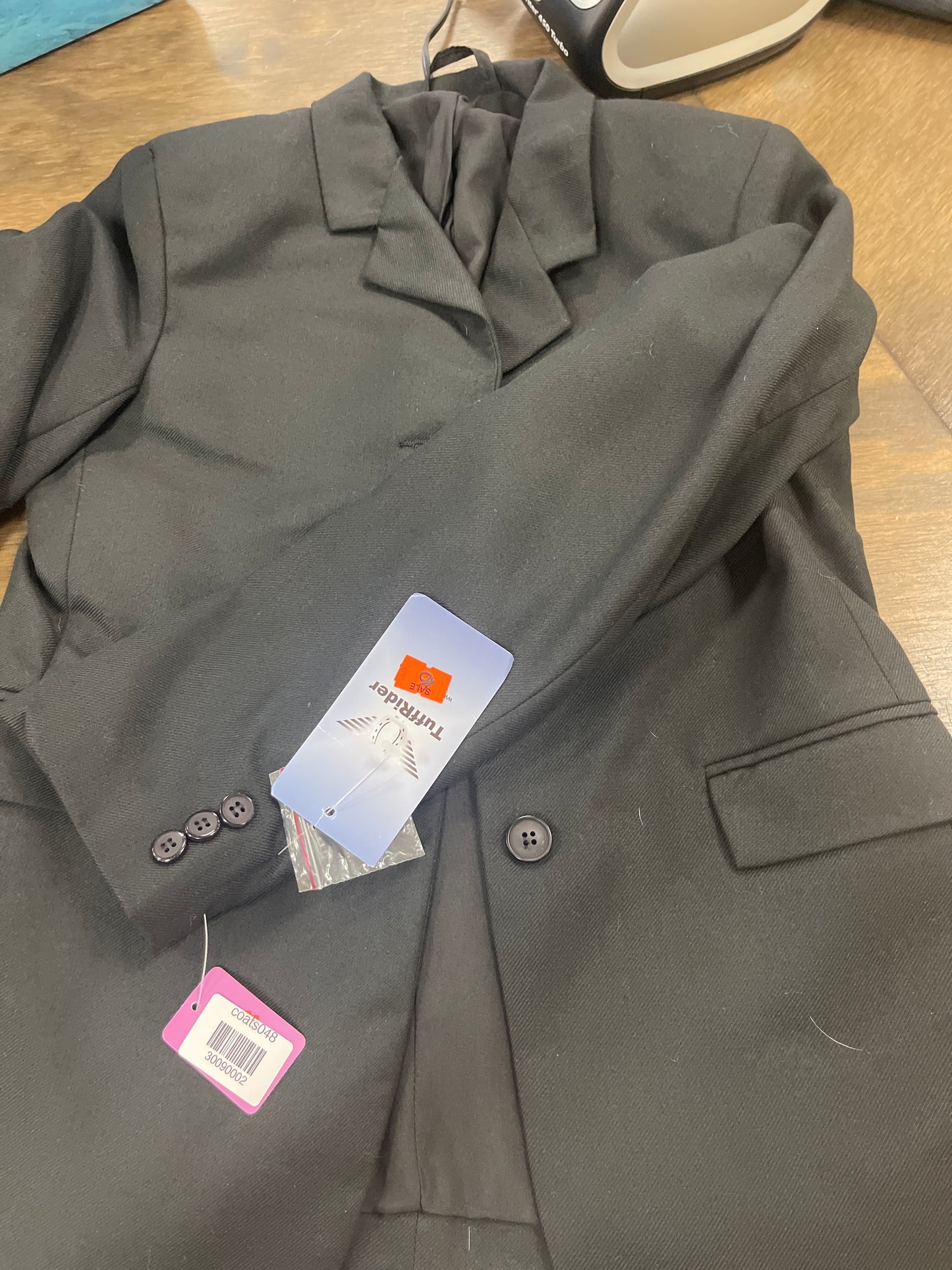 Kids 14 Black starter show coat, Tuffrider coats048