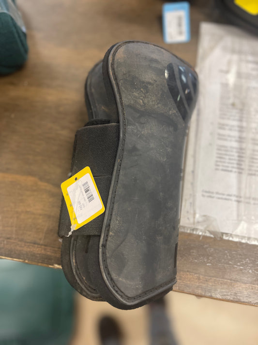 11. L black open front tendon/jump boots, Wraps018