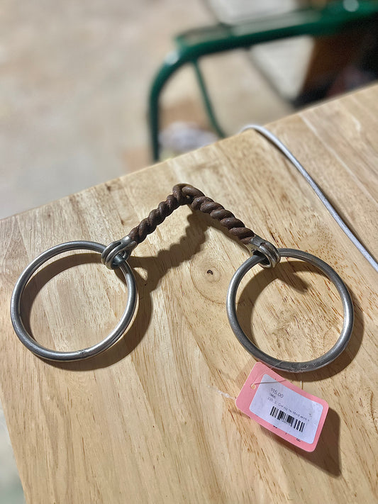 5” single break twisted wire curved mouth sweet iron loose ring snaffle bit