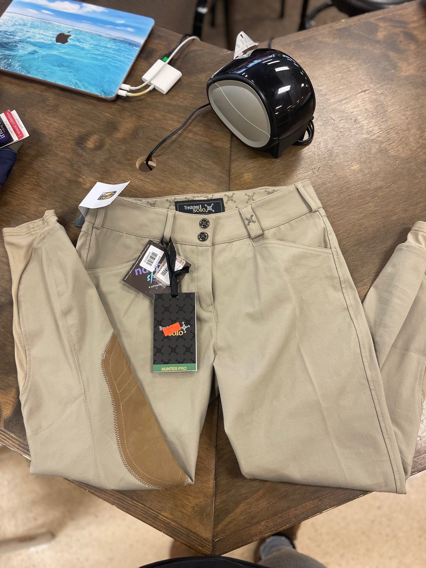 34. Lds 30R Tan Knee Patch Tredstep Solo Hunter Pro breech, NWT, pants147