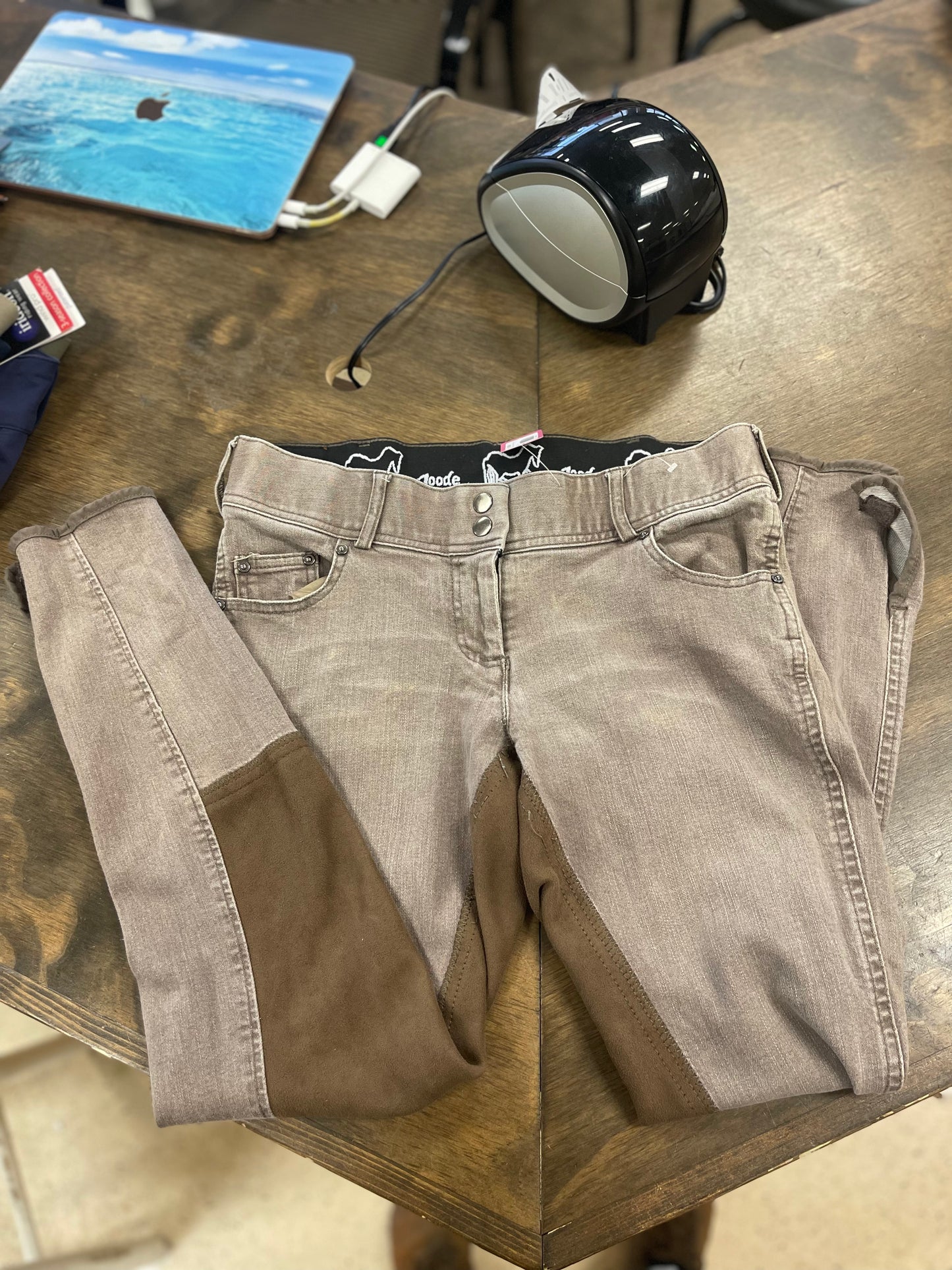47. Lds 30 Brown Jeans Suede Full Seat Breeches, Good Rider, pants146