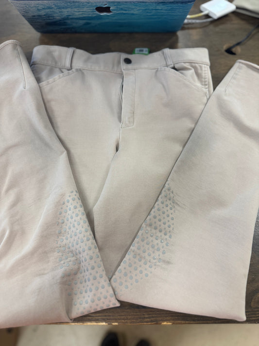 23. Kids 18 Tan silicone knee patch breeches, pants083