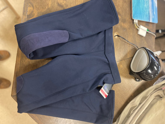 Lds L/30 Navy bootcut Fleece lined Irideon Tights, pants142