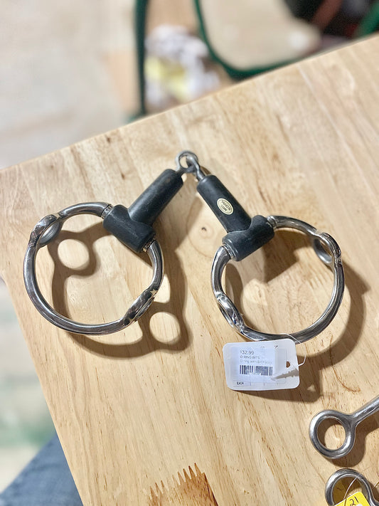 5" single break rubber mouth eggbutt gag bit, NWT