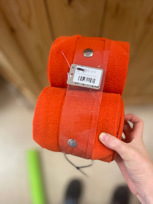 3. Set of 2 Orange Hermes polo wraps, like new ($135 new), Wraps006