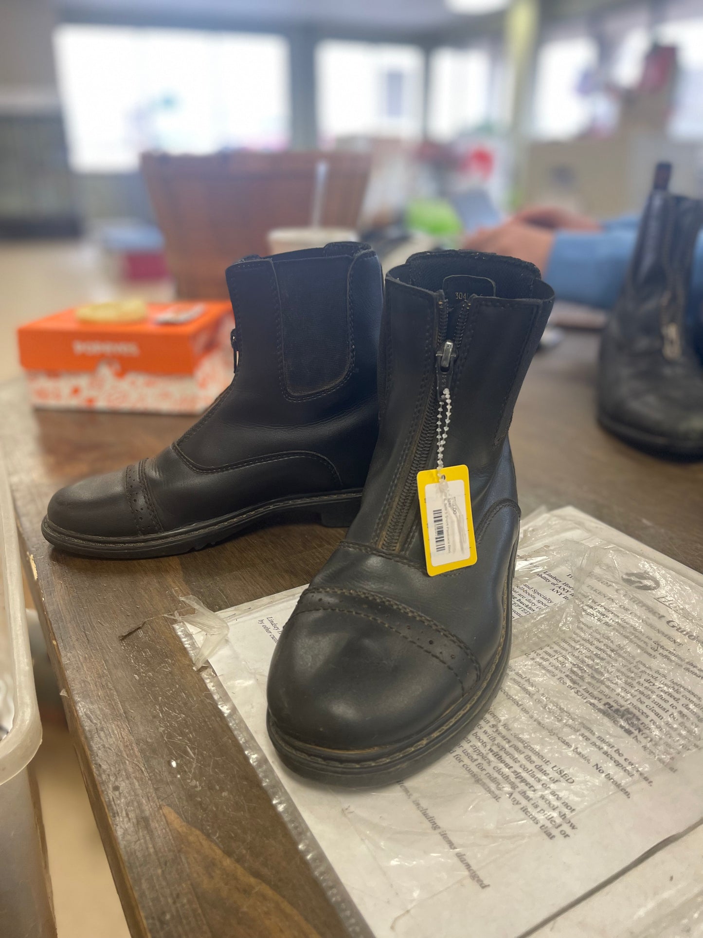 8. Size 5 black zip Paddock Boots, TuffRider, eboots04