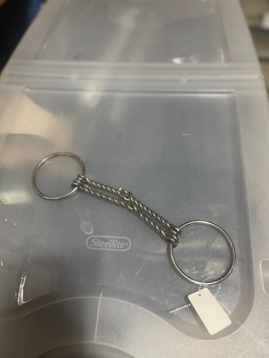 6" double twisted wire loose ring Draft Snaffle, new