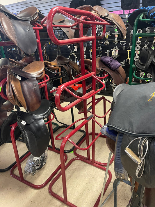 3 Tier Saddle Rack Heavy Duty, Red