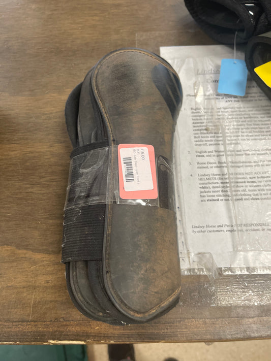 180. Cob Black open front jump boots, Wraps013