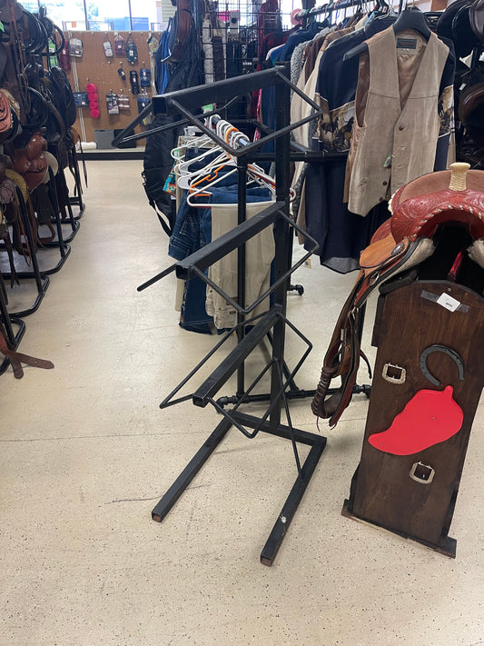 3 Tier lightweight Black Metal saddle rack/stand