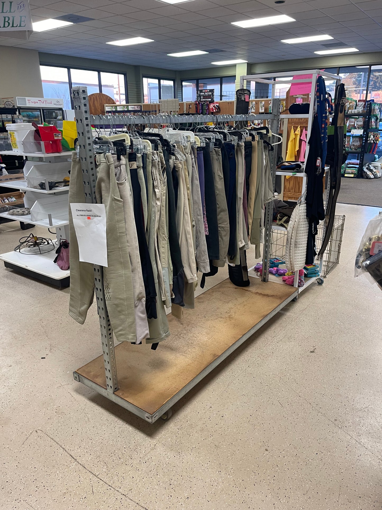 8ft single tier straight metal rolling clothing rack