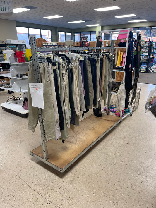 8ft single tier straight metal rolling clothing rack