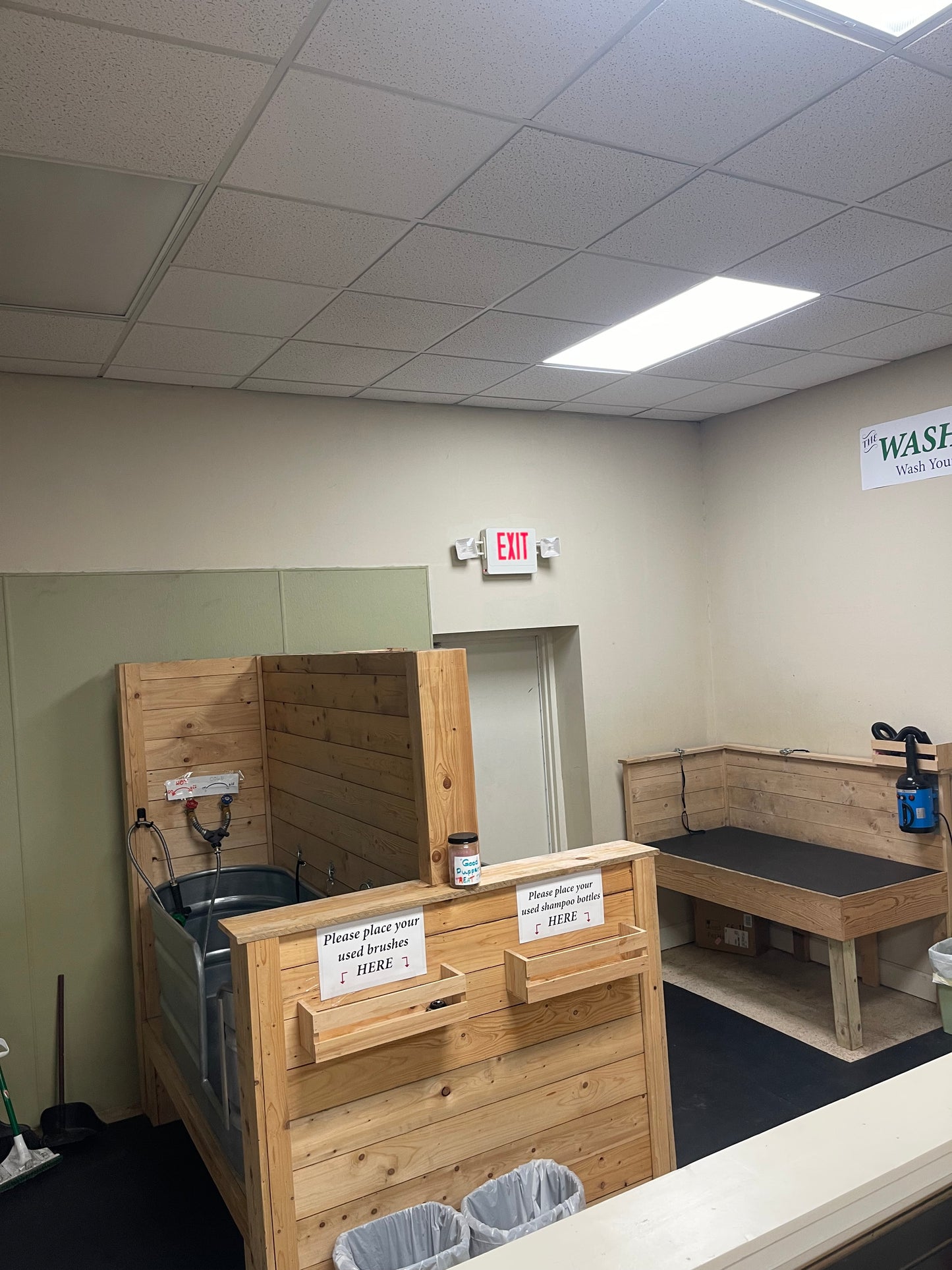 Custom made 2 bath dog wash station