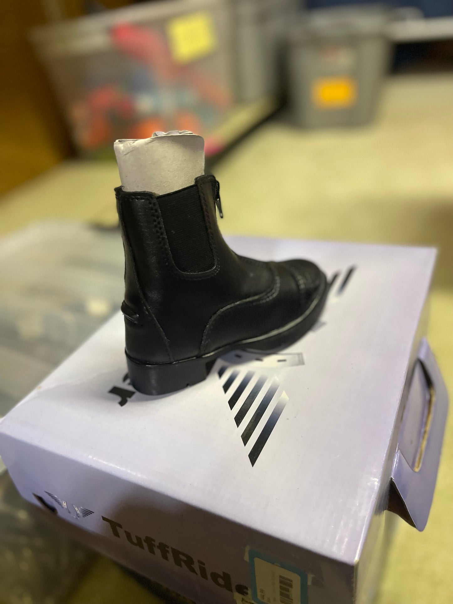 Kids "Starter" Zip synthetic Paddock Boots, Tuffrider