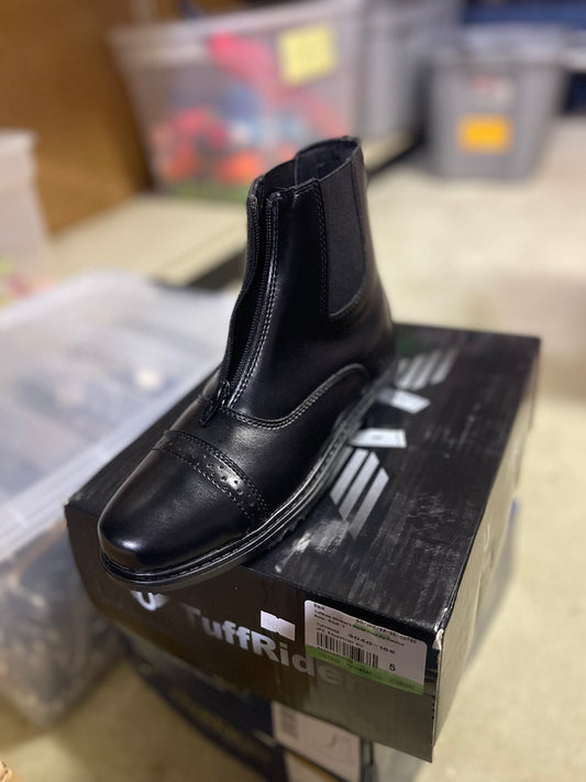 Ladies Leather Zip "Baroque" Paddock Boots, Tuffrider, 11