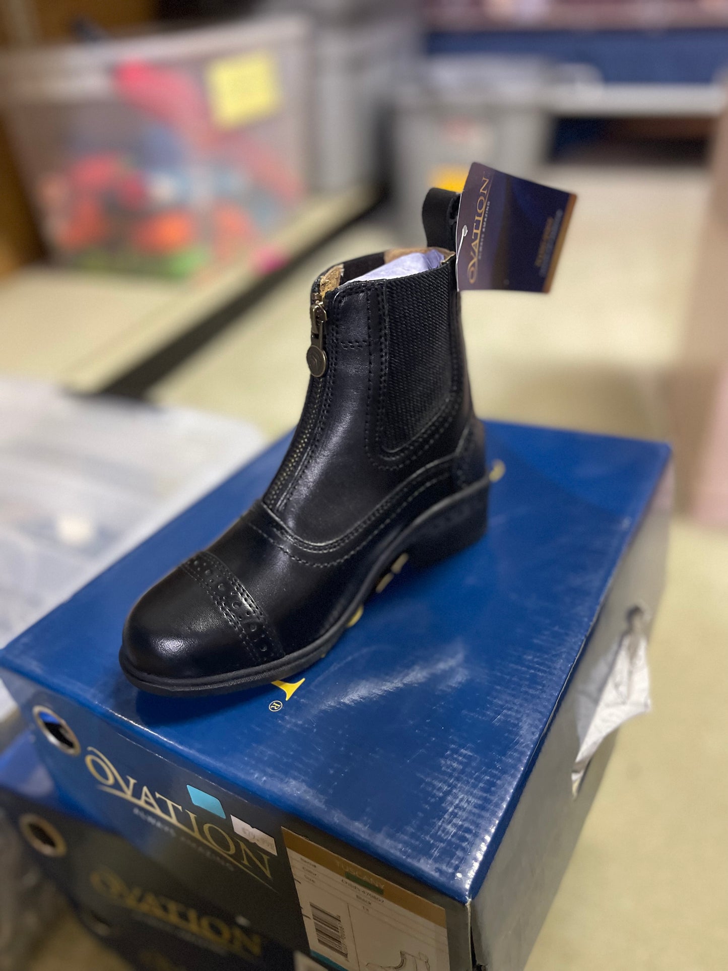 Kids Leather "Tuscany" Zip Paddock Boots, Ovation