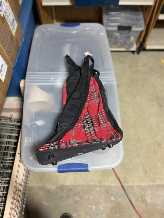 Kensington red plaid boot bag