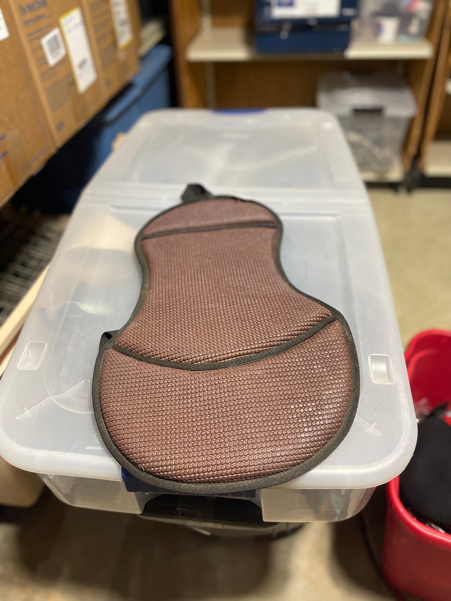 Brown western seat cushion, tackw019