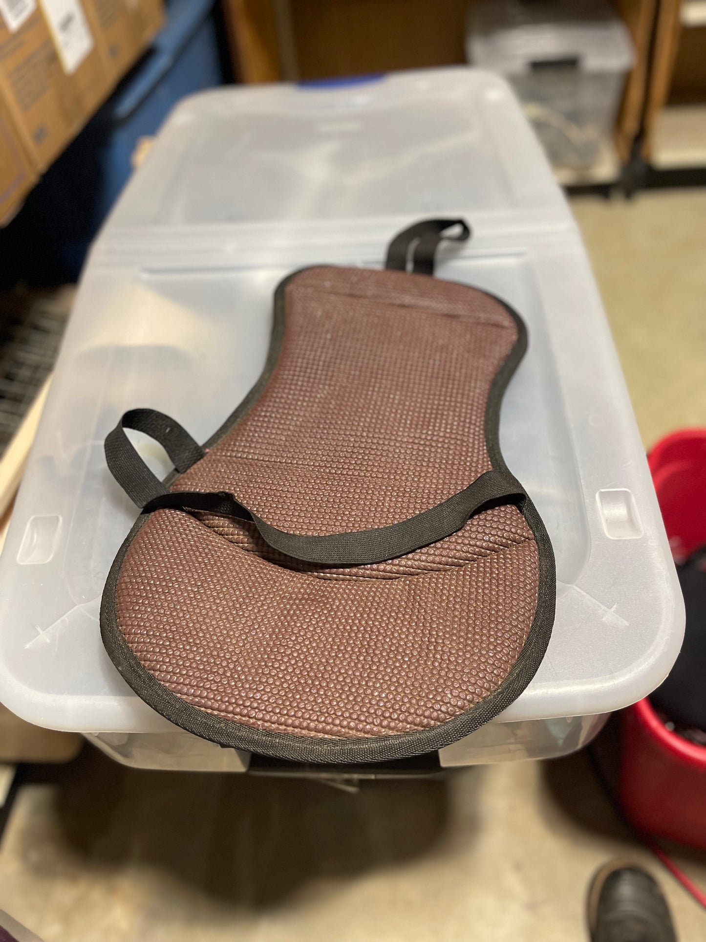 Brown western seat cushion, tackw019