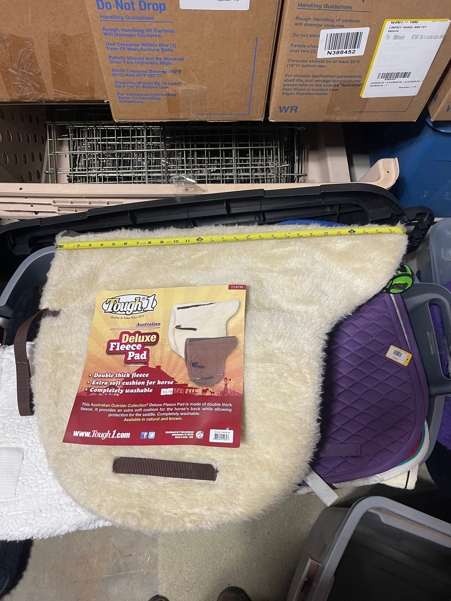 Tan Fleece Aussie/Australian trail pad, NWT Tough 1