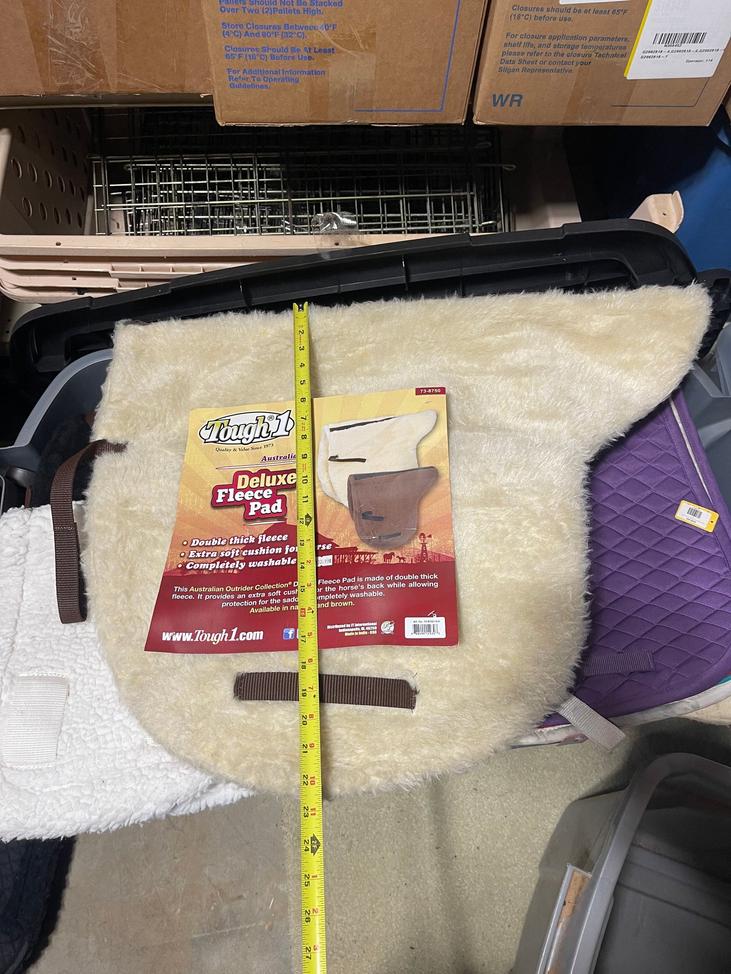 Tan Fleece Aussie/Australian trail pad, NWT Tough 1