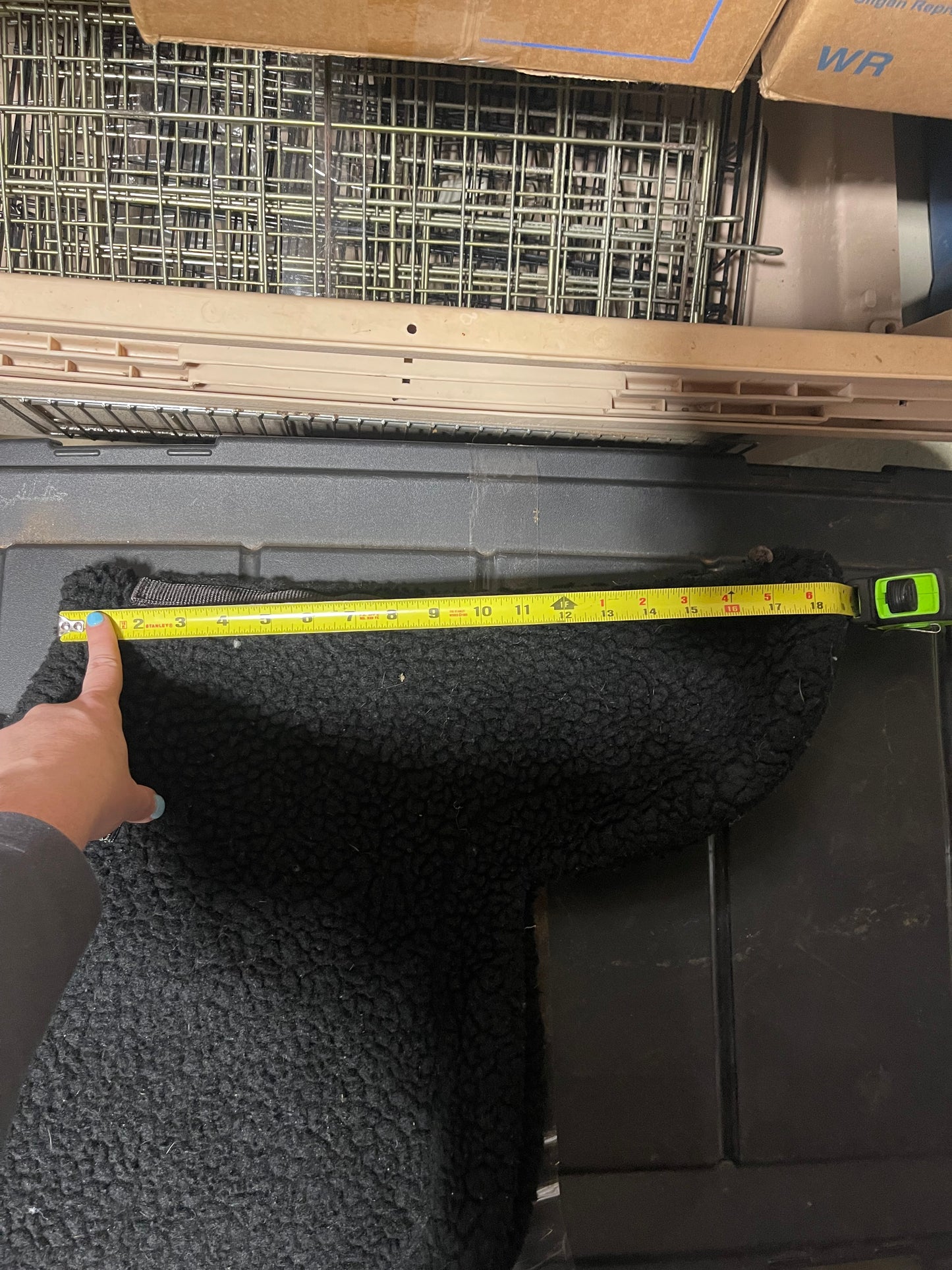16” Black fleece fitted show pad, Ronmar