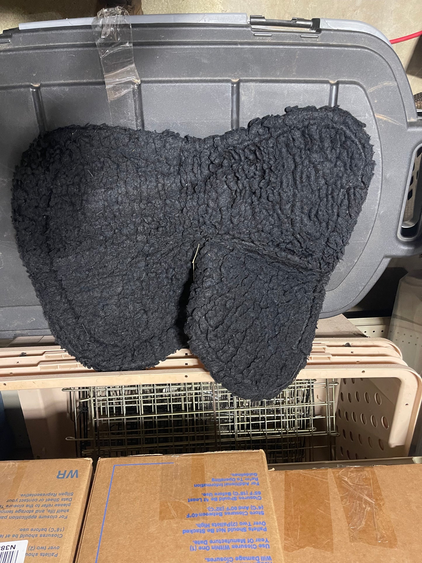 Large (18+) Black sheepskin Half Pad, Shires