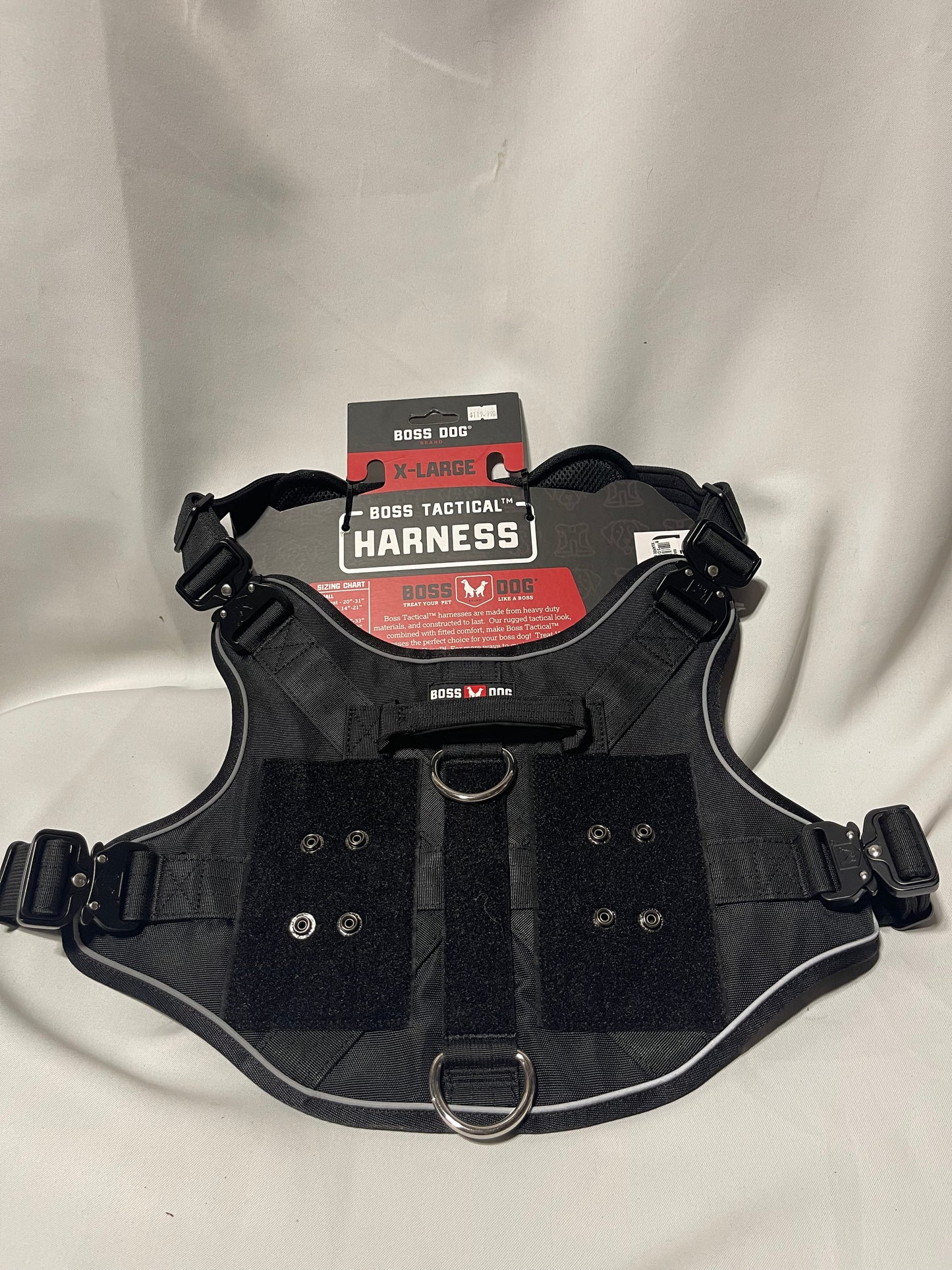 XL Boss Dog Tactical Harness, Black