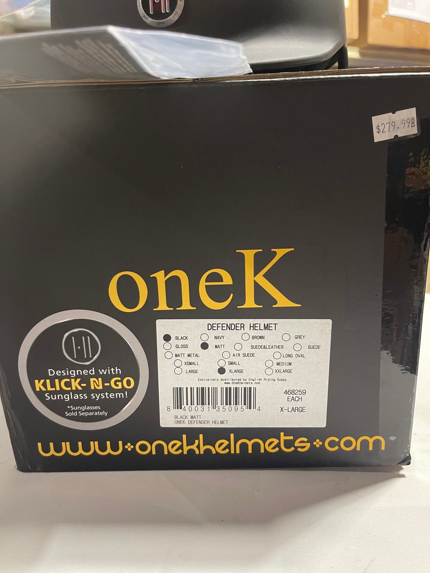 Onek Defender helmet, X-Large standard/round, Black Matte