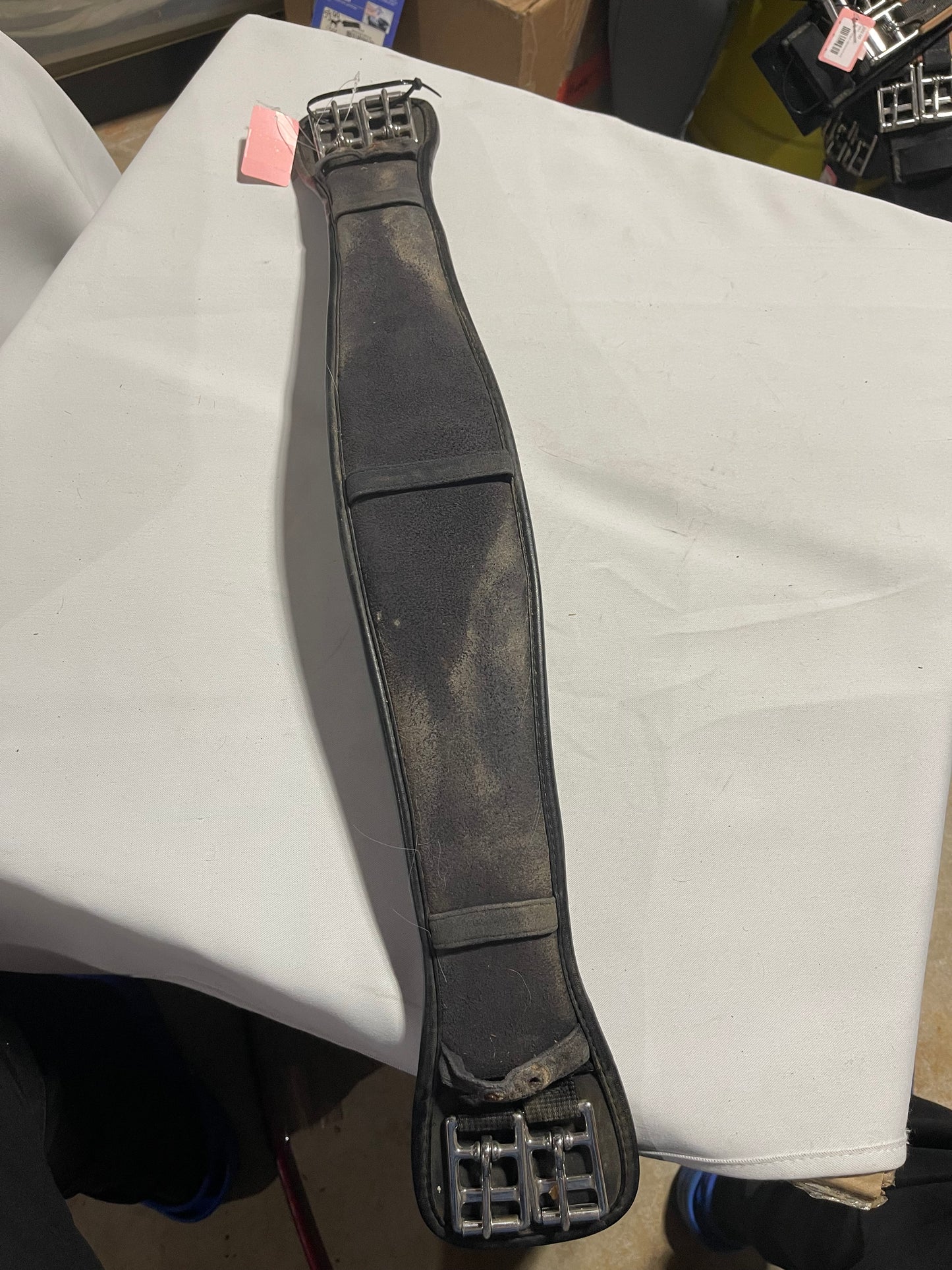 28” black Gel waffle dressage girth