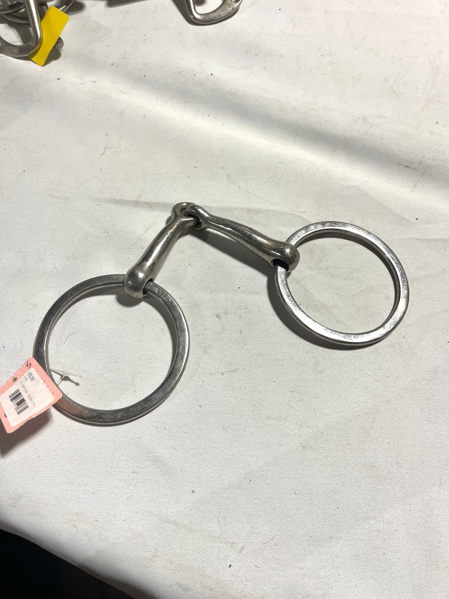 5” flat loose ring single break snaffle, stainless steel
