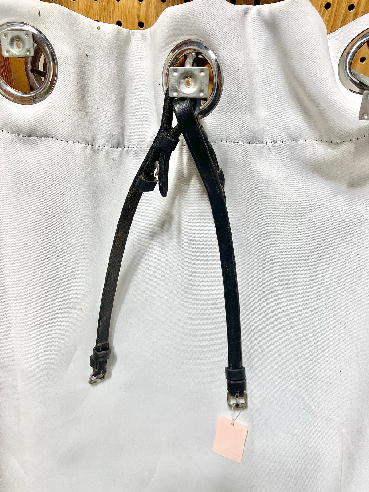 OS/Warmblood/Xfull 12" Black replacement cheek pieces, with bridle hook ends, used