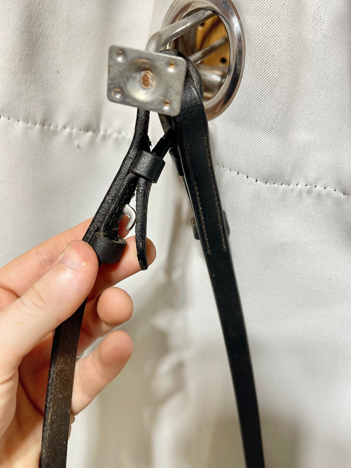 OS/Warmblood/Xfull 12" Black replacement cheek pieces, with bridle hook ends, used