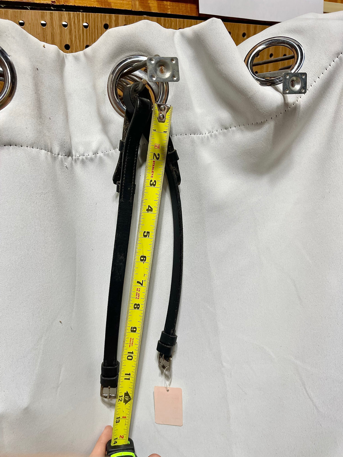 OS/Warmblood/Xfull 12" Black replacement cheek pieces, with bridle hook ends, used