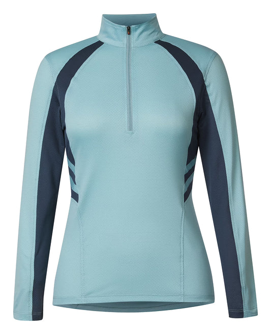 Kerrits Topaz Blue Icefil Long-Sleeve Sun Shirt, Ladies Clearanced