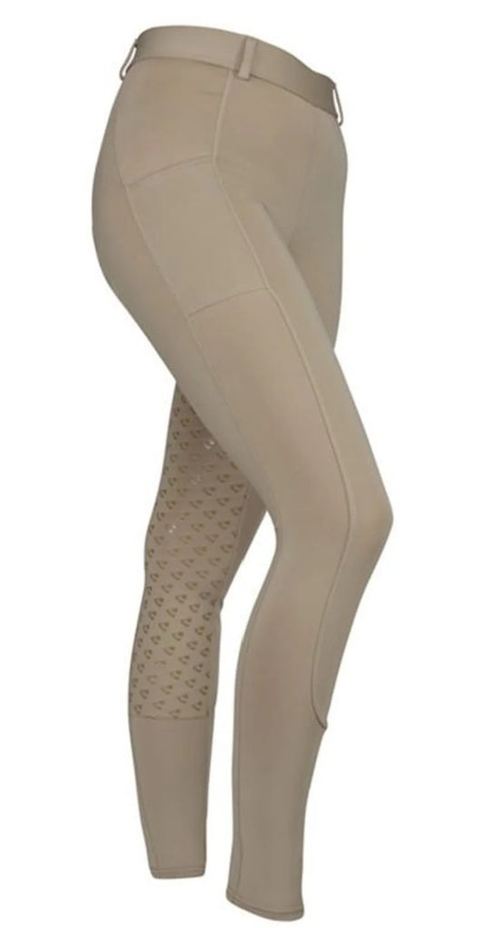 Aubrion Silicone Full Seat Riding Tights, Kids