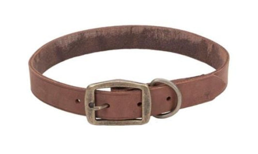 Coastal Flat Leather Collars, Circle T