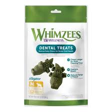 Whimzees Dental Treats, Alligator Value Bags